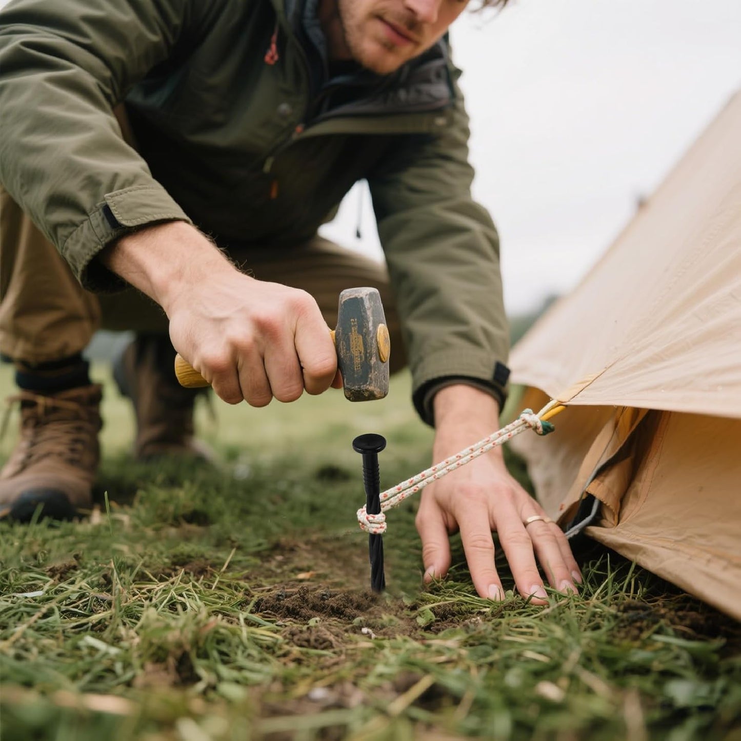 100Pcs 8-Inch Plastic Landscape Edging Spikes, Spiral Anchoring Nails for Weed Barrier, Paver Edging, Landscape Edging, Artificial Turf, Grass Pathways, and More-VerdiqueGarden