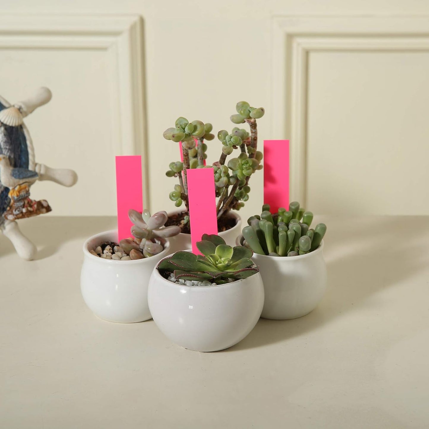 1000 Pcs 4 Inch Garden Plant Labels, Plastic Nursery Tags Waterproof Pot Seed Markers, Pink-VerdiqueGarden