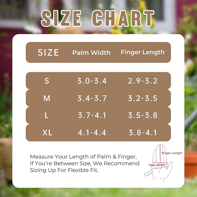 HANDLANDY Long Gardening Gloves for Men & Women, Cowhide Leather Rose Pruning Gloves, Breathable Thorn Proof Gauntlet Glove (Brown-Cowhide, M)-VerdiqueGarden