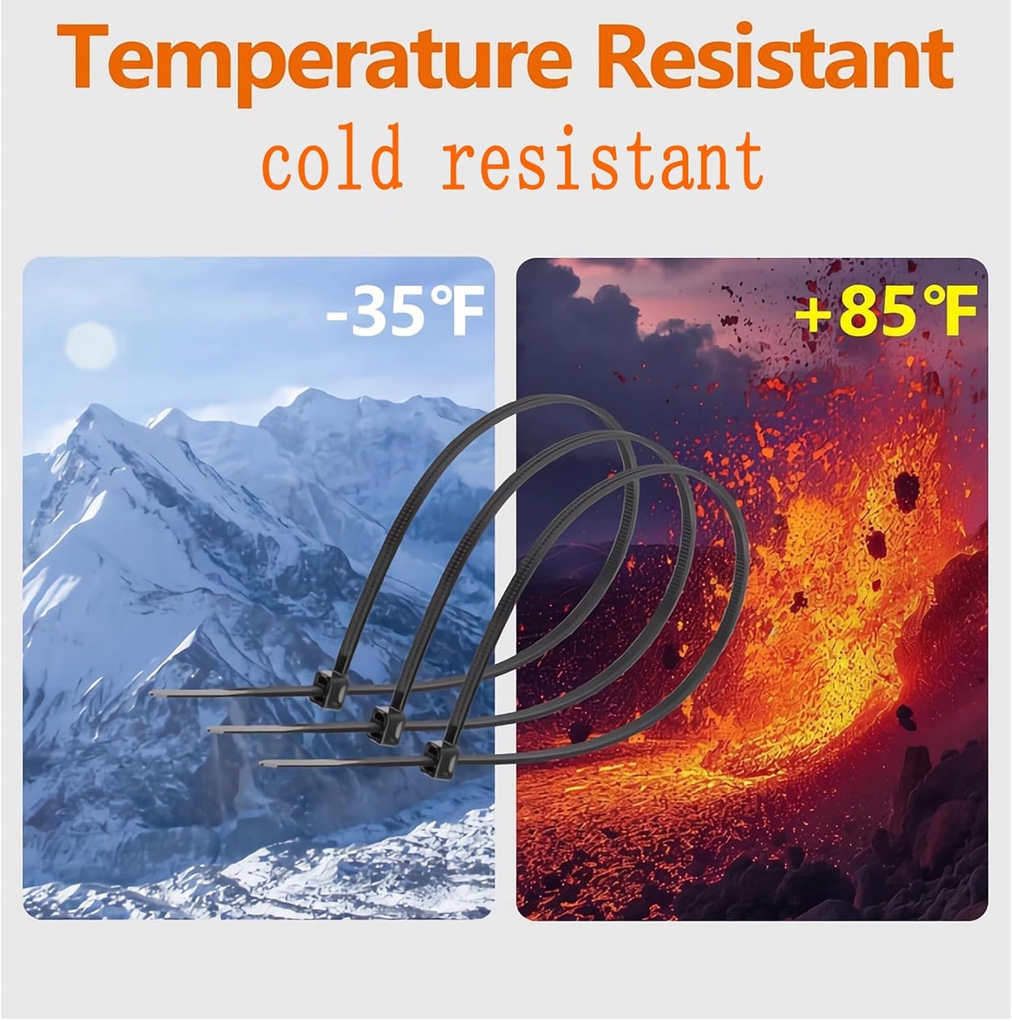 Heavy Duty 24 Inch Zip Ties, 30 Pack - Extra Long Black Cable Ties for Outdoor Use, 200 LB Tensile Strength, Durable Plastic Wire Ties-VerdiqueGarden