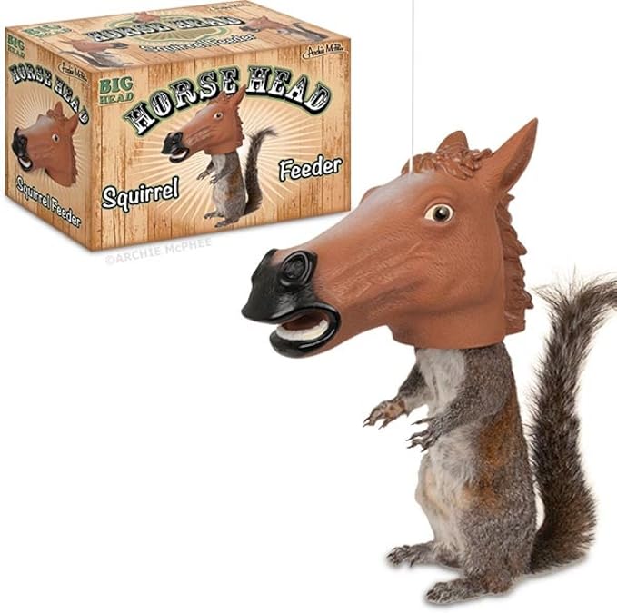 Accoutrements Horse Head Squirrel Feeder .#GG4346 43ETR98-Y673106-VerdiqueGarden