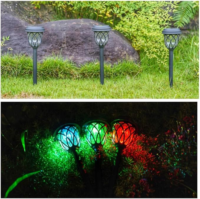 10 Pack Color Changing Solar Lights Outdoor Decorative for Garden Pathway Walkway, Solar Outdoor Decorations for Patio Garden Christmas.-VerdiqueGarden