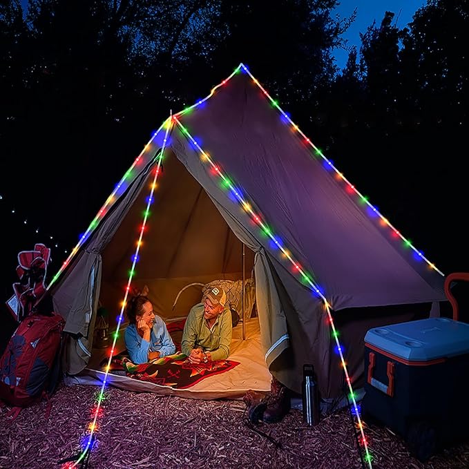 Rope Lights for Outside, 100FT 300 LED Plug in Christmas Lights Outdoor with Waterproof 8 Modes, Connectable String Light for Indoor House Patio Garden Party Easter Decorations, Multicolor-VerdiqueGarden