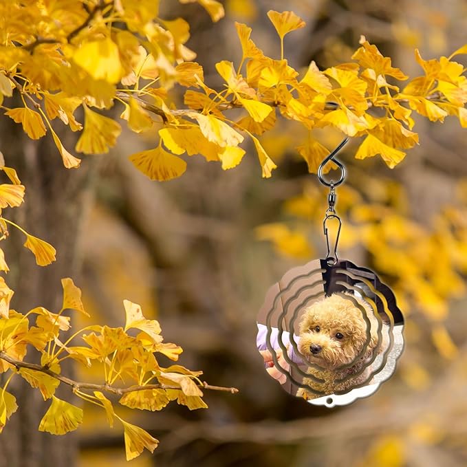 20 Pcs Sublimation Wind Spinner Blanks 3 Inch Bulk Aluminum Metal Ornaments Sublimation Blanks Products Heat Transfer Outdoor Garden Christmas Trees Decoration Sublimation Blank Wind Spinners-VerdiqueGarden