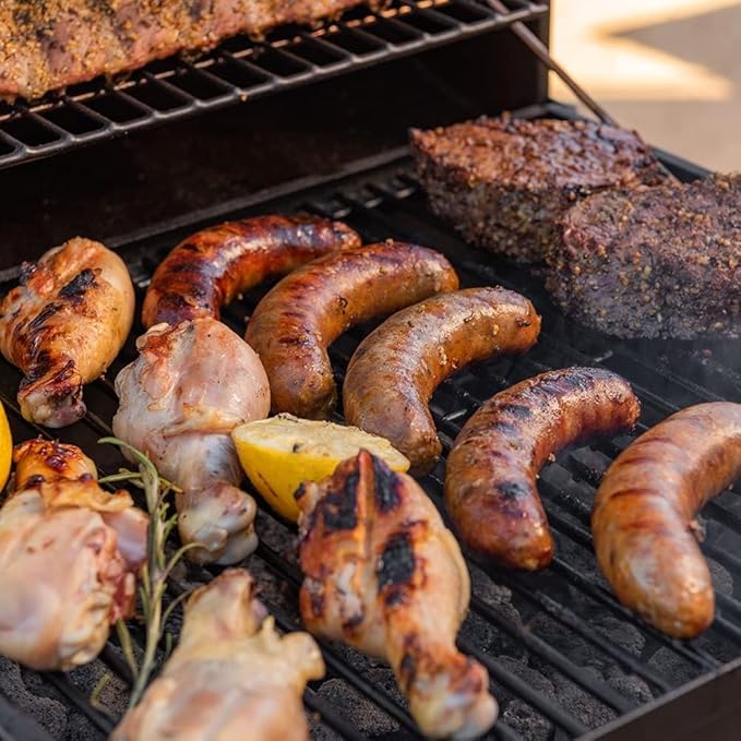 Barrel Charcoal Grill, Large Charcoal Grills with Side Shelf, Outdoor BBQ Grill,Perfect for Backyard Camping, Patio Parties, and Picnics-VerdiqueGarden