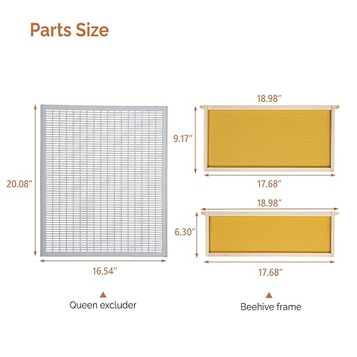 VINGLI 10-Frame Bee Hive, Wax Coated Beehive Starter Kit with Frames & Beeswax Coated Foundation Sheets (3 Layer)-VerdiqueGarden