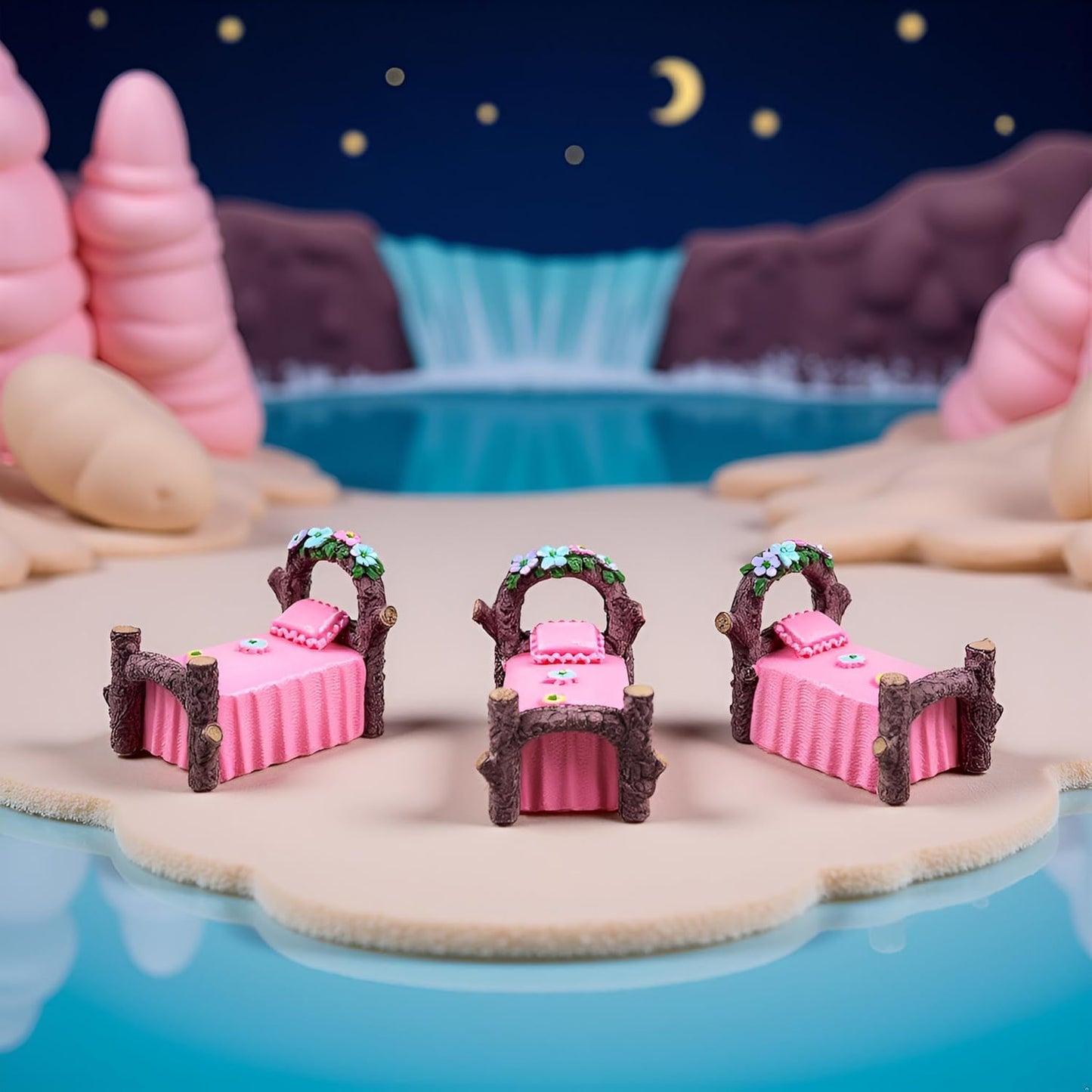 Kai Dream Miniature Fairy Garden Accessories, Resin Craft Flower Bed Figurine, 2.8 * 1.6 * 2.2 inches, Decorative Micro Landscape, Dollhouse Accessories-VerdiqueGarden