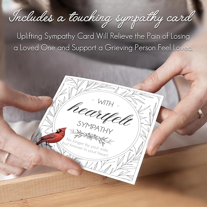 Memorial Gifts Crystal Garden Suncatcher, Sympathy Gifts for Loss of Loved One, in Memory of Loved One Gifts, Bereavement Gifts for Loss of Mom Dad, Cardinal Gifts Rainbow Maker Hanging Decoration-VerdiqueGarden