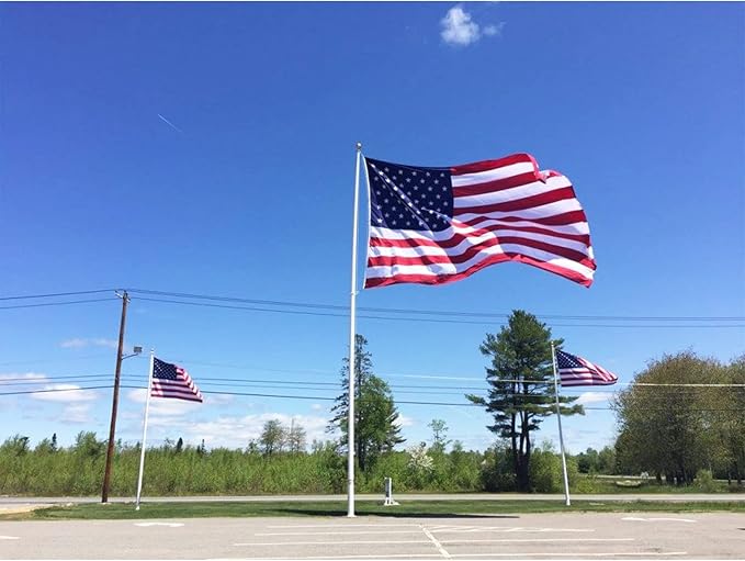 Homissor American Flag 10x19 Ft US Flags - USA Large United State Flag Heavy Duty Outdoor Embroidered Stars for All Weather High Wind Sewn Stripes With 5 Brass Grommets-VerdiqueGarden
