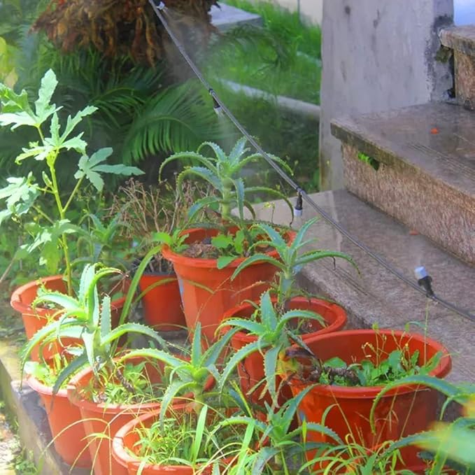 1/4 Inch Drip Irrigation Tubing Fitting to Faucet Adapter Connector, 2 Way Y Splitter for 3/4" Inch Garden Hose to 1/4 Inch Drip Irrigation Hose-VerdiqueGarden