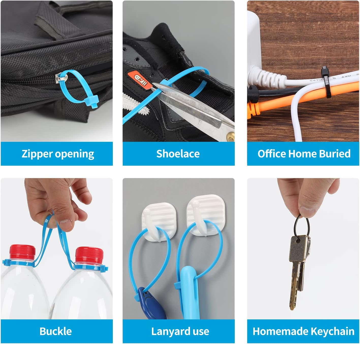 XINGO 100PCS Cable Zip Ties Heavy Duty, Premium Nylon Plastic Wire Ties with 50 Pounds Tensile Strength, Self-Locking Black Nylon Zip Ties for Indoor and Outdoor (16 inch, Purple)-VerdiqueGarden