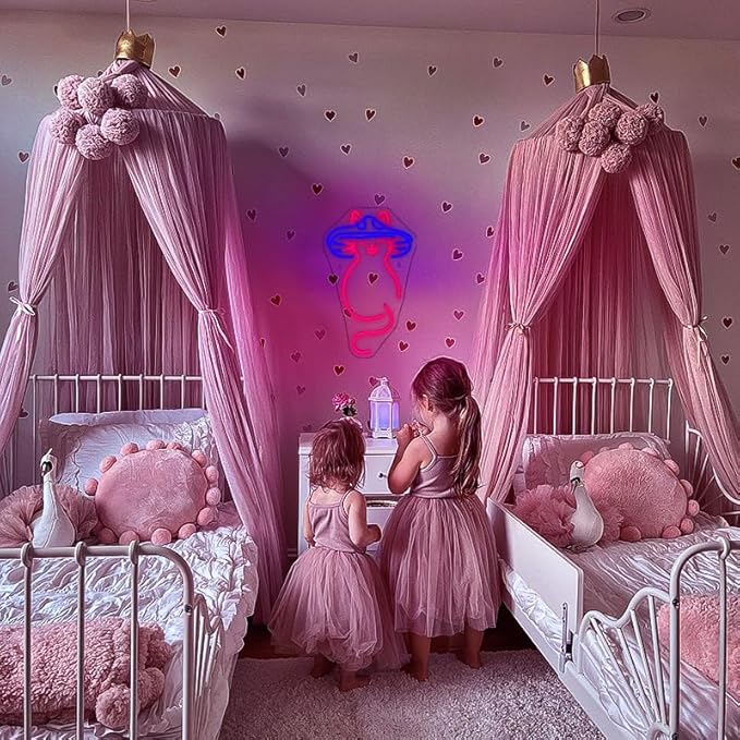 Mushroom Cat Neon Sign Cat Neon Signs for Wall Decor Dimmable Mushroom Cat Neon Lights LED Light Up Sign for Bedroom,Living Room,Bar,Party,Christmas,Birthday Art Gift-VerdiqueGarden