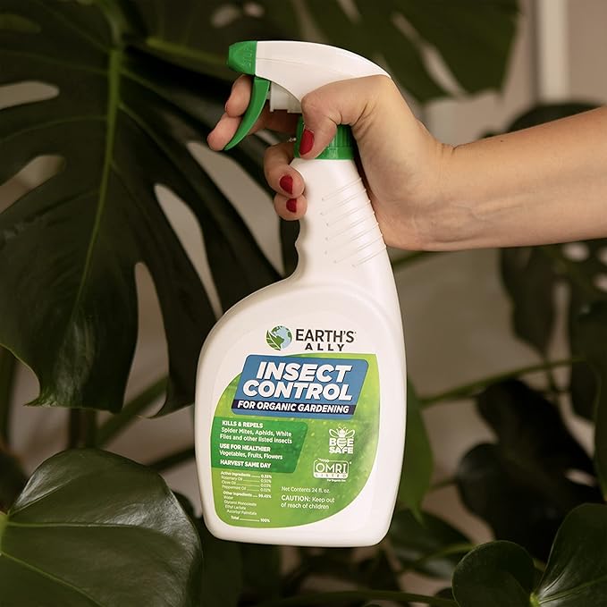 Earth's Ally Insect Control for Plants Ready-to-Use 24 oz | Safe Outdoor & Indoor Plant Insecticide, Spider Mite, Aphid & Mealybug Killer - Effective Spray for Organic Garden & Household Plants-VerdiqueGarden