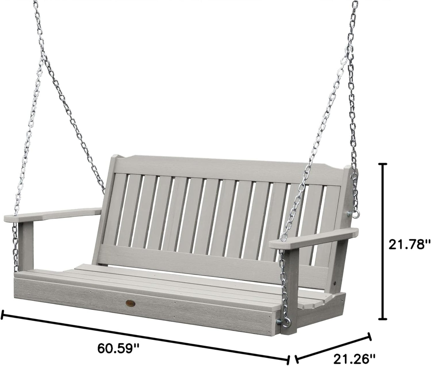highwood Lehigh Porch Swing, 5 Feet, Harbor Gray-VerdiqueGarden