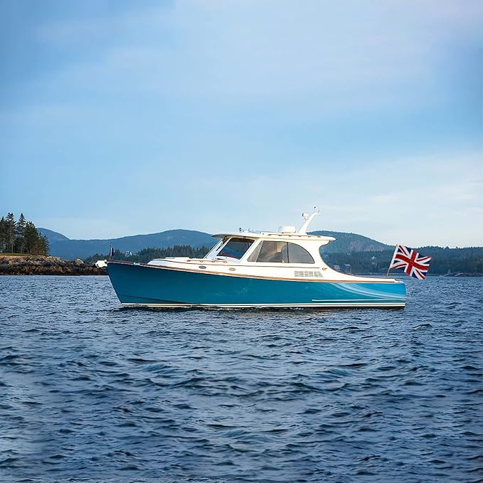 Homissor British Flag 12x18 Union Jack England Boat Flags Embroidered Sewn Stripes United Kingdom 1x1.5 UK Flag Heavy Duty Outdoor-VerdiqueGarden