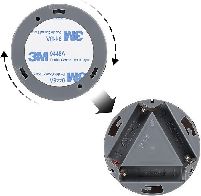 Amazon Basics LED Puck Lights, Color Changing, Battery Operated, IR Remote, 40 Lumens, 2 Pack, Wireless Stick on Lights, Under Cabinet Lighting, Ideal for Closets, and More, White-VerdiqueGarden