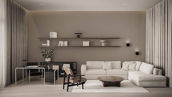 Dimoon 78.7''x17.7'' Etoupe Peel and Stick Wallpaper Contact Paper Modern Self Adhesive Wall Paper Removable Renter Friendly Textured Solid Color Shelf Cabinet Vinyl Roll (78.7''x17.7'',Etoupe)-VerdiqueGarden