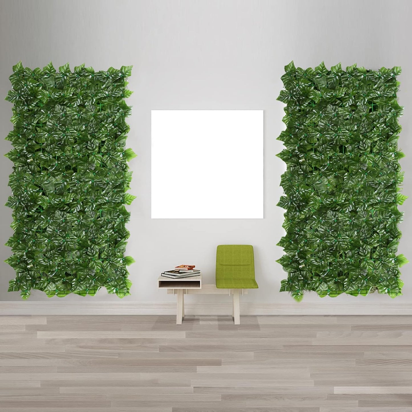Artificial Ivy Privacy Fence Screen - 99x40in Faux Ivy Privacy Screen for Garden Outdoor (Green)-VerdiqueGarden