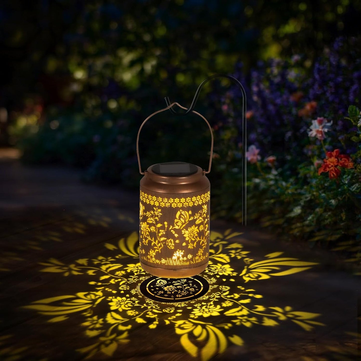 Solar Lanterns Outdoor Waterproof, Butterfly Garden Decor for Yard Porch Lawn Patio Pathway, Hanging Solar Lights Birthday Gifts for Women Mom Grandma Sister Friend-VerdiqueGarden