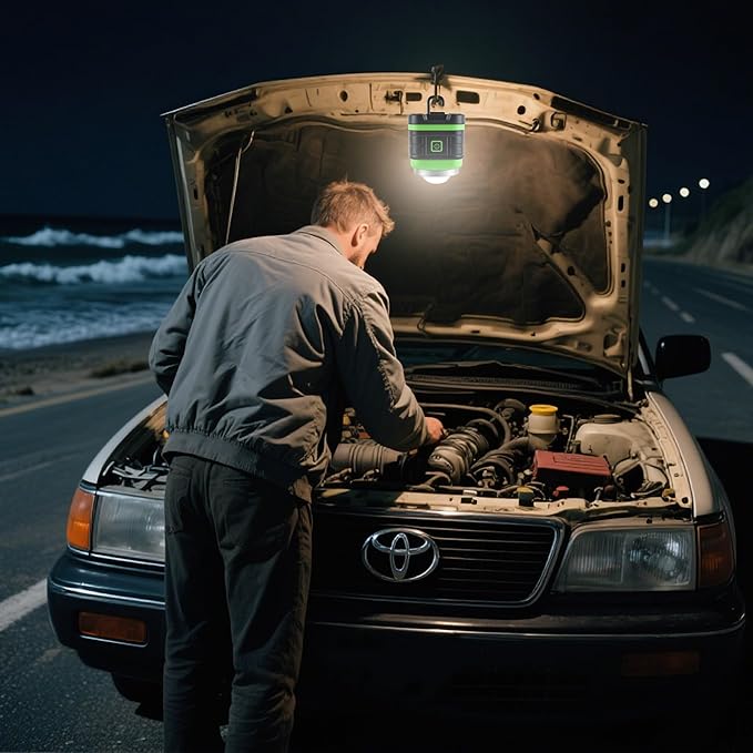 Lichamp LED Camping Lantern, Battery Powered LED Lights Camping Essentials, Portable Lanterns Flishlights for Emergency, Hurricanes, Outdoor Hiking, Power Outages, Survival Gear and Home Use, 2 Pack-VerdiqueGarden