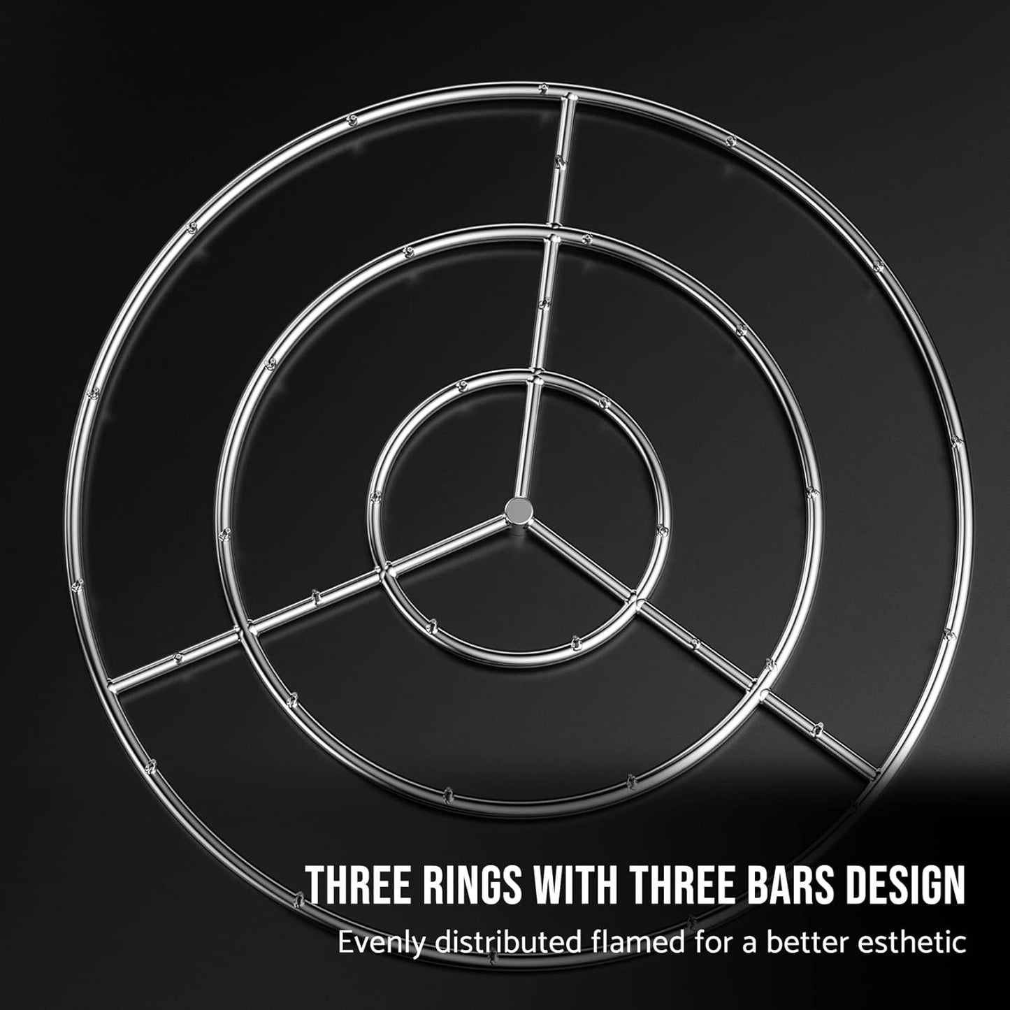 Skyflame 36-Inch Round Stainless Steel Fire Pit Jet Burner Ring - High Flame…-VerdiqueGarden