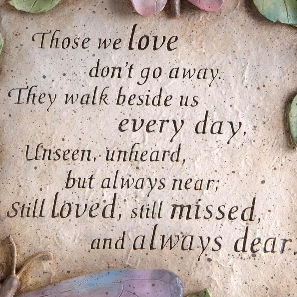 Garden Memorial Stone, Those We Love Don't Go Away Remembrance Gift, Stepping Stone Outdoor, Decor for Garden, Homes and Lawn-VerdiqueGarden