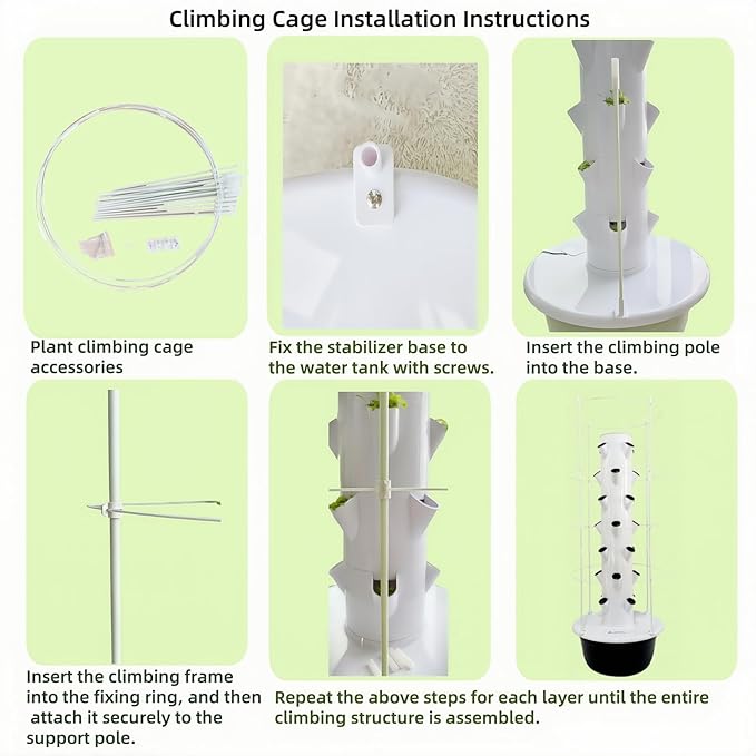 Hydroponic Growing System Kit,Indoor&Outdoor Vertical Hydroponic Growing Garden for Leafy Greens & Herbs, 28 Plant Sites with Climbing Trellis, Energy-Efficient Kit-VerdiqueGarden