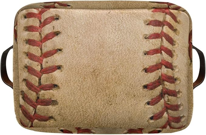 Baseball Rectangular Storage Basket Organizer Bin Shelf Baskets For Home Office Dorm-VerdiqueGarden