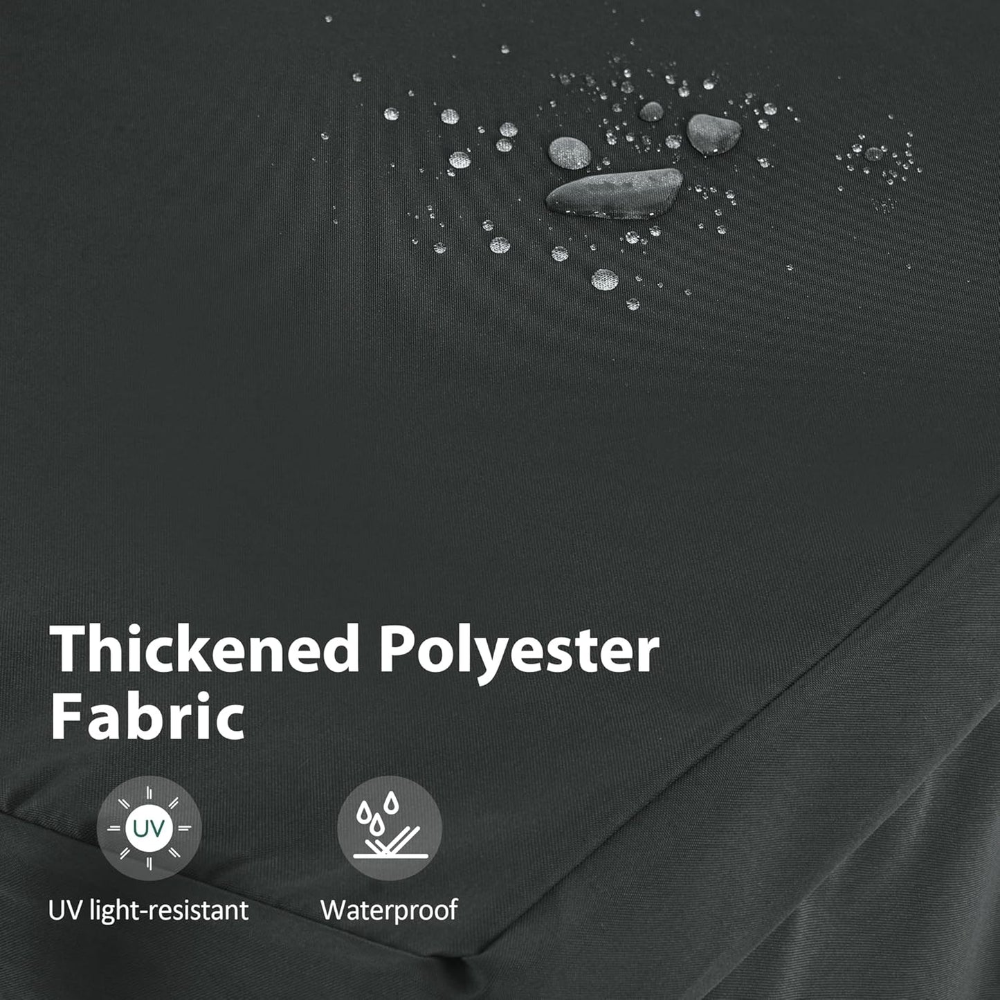 MCombo 2-3 Person Outdoor Patio Swing Chair, Convertible Canopy Hanging Swing Glider Lounge Chair, Removable Cushions, 4003 (Black)-VerdiqueGarden