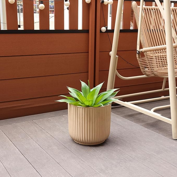 Artificial Plants Outdoor,UV-Resistant Fake Agave Succulent Plant 17 Inch Small Size Faux Succulents Stems for Indoor Realistic & Natural Home Decor Plants for Office Housewarming 2Pack-VerdiqueGarden