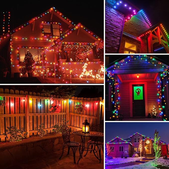 Meconard 15Pack S14 Colored LED String Light Bulbs,1 Watt Plastic Shatterproof Waterproof Outdoor Indoor Replacement Bulbs for Home Decor, E26 Medium Base, Multi-Color: Red/Green/Blue/Orange/Purple-VerdiqueGarden