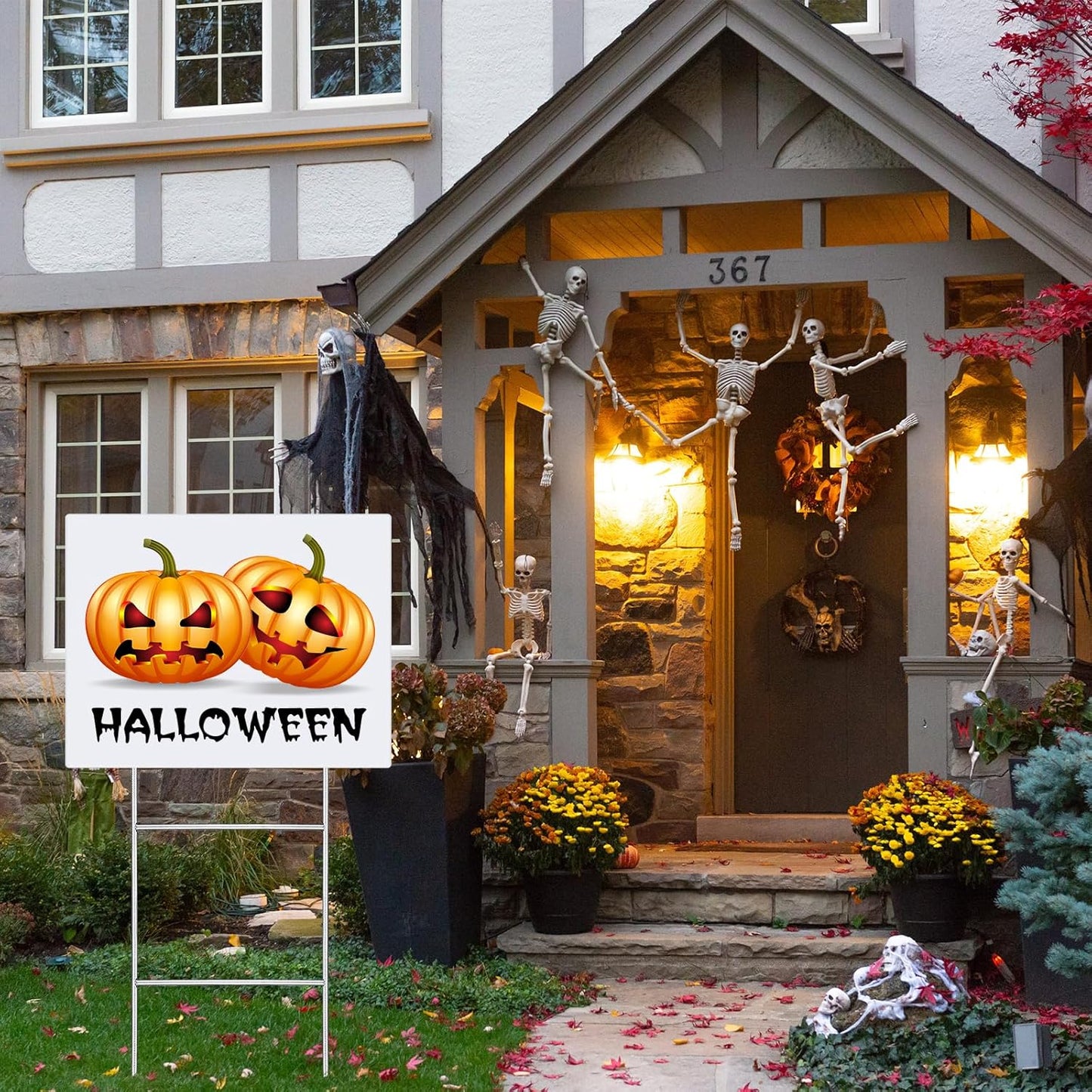 100 Pcs H Stakes for Yard Signs 16.5'' x 7'' Heavy Duty Metal H Frame Wire Stakes Weatherproof Metal Holder for 4mm 5mm Corrugated Signs Guidepost Yard Halloween Decoration-VerdiqueGarden