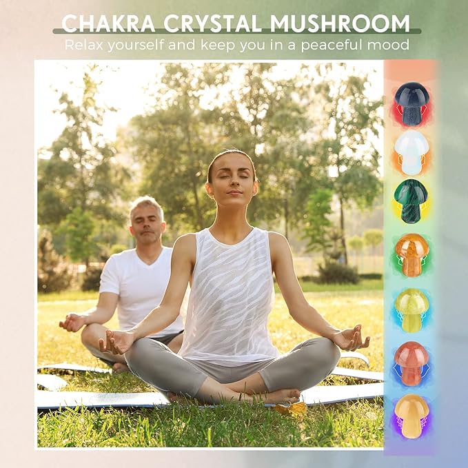 Nuanchu 120 Pieces Crystal Mushroom Sculpture Bulks Hand Making Gemstone Quartz Mushroom Polished Cute Stones Decor for Witchcraft Meditation Garden Home-VerdiqueGarden