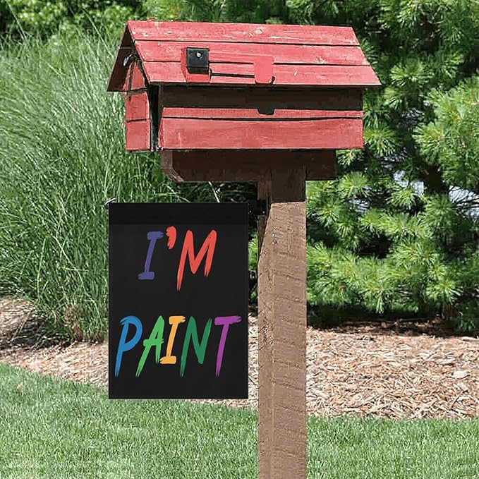 I like To Fingers Paint I'm Paint For Couple Valentines Garden Flags 12x18 Double Sided Funny Banner for All Season-VerdiqueGarden