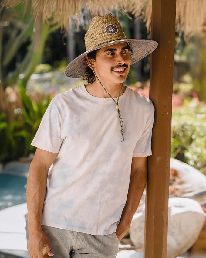 Straw Hat for Men & Women | Lifeguard Hat, Beach Hat & Sun Hat | UPF 50+ Wide Brim for Sun Protection | One Size | Hemlock-VerdiqueGarden