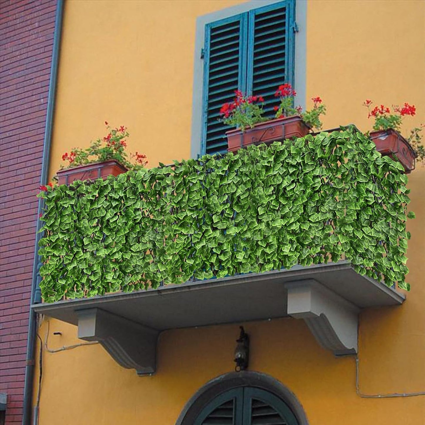 Expandable Fence Privacy Screen for Balcony Patio Outdoor,Decorative Faux Ivy Fencing Panel,Artificial Hedges (Single Sided Leaves)……-VerdiqueGarden