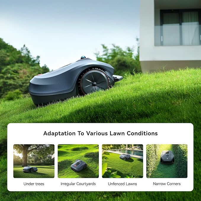 Neomow X SE Robot Lawn Mower Perimeter Wire Free for 0.75 Acre 3D LiDAR SLAM+Vision Mapping Robotic Lawnmower with 4G, No RTK Station Required, AI Accurate Obstacle Avoidance, App Control, Anti-Theft-VerdiqueGarden