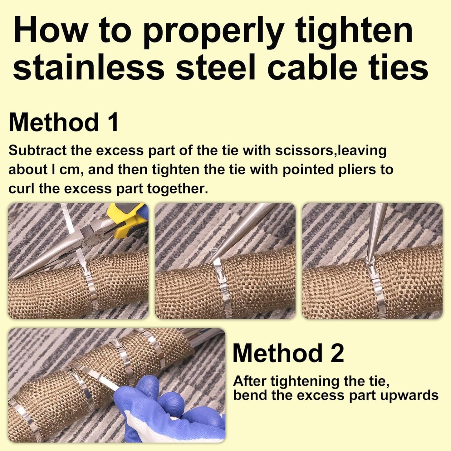 Stainless Steel Zip Ties 11.8 inch 500pcs, 304Stainless Steel Metal Zip Ties Multi-Purpose Heavy Duty Self-Locking Cable Ties for Machinery, Fence, Vehicles, Farms, Cables, Pipesas Well-VerdiqueGarden