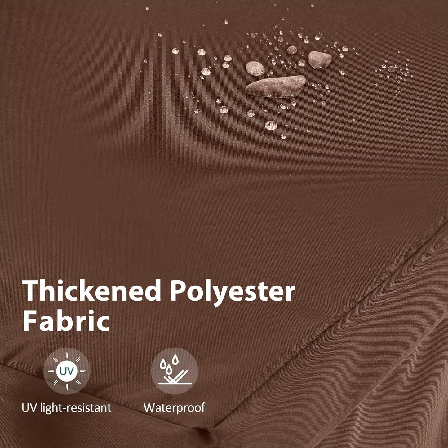 MCombo 2-3 Person Outdoor Patio Swing Chair, Convertible Canopy Hanging Swing Glider Lounge Chair, Removable Cushions, 4003 (Brown)-VerdiqueGarden