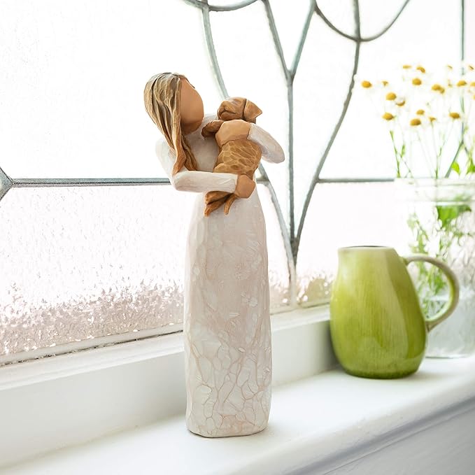 Willow Tree Adorable You (Golden Dog), A Joyful Friendship, Expresses Relationship with a Much-Loved Pet Dog, Sculpted Hand-Painted Figure-VerdiqueGarden