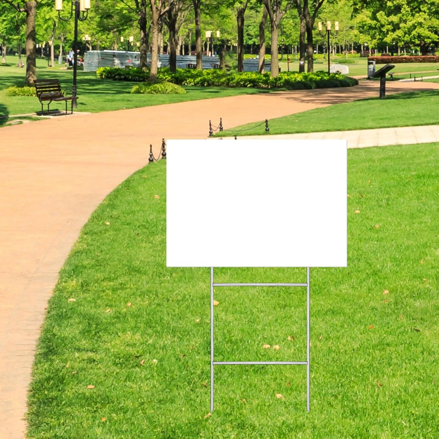 60 Pcs H Stakes for Yard Signs 16.5'' x 7'' Heavy Duty Metal H Frame Wire Stakes Weatherproof Metal Holder for 4mm 5mm Corrugated Signs Guidepost Yard Halloween Decoration-VerdiqueGarden