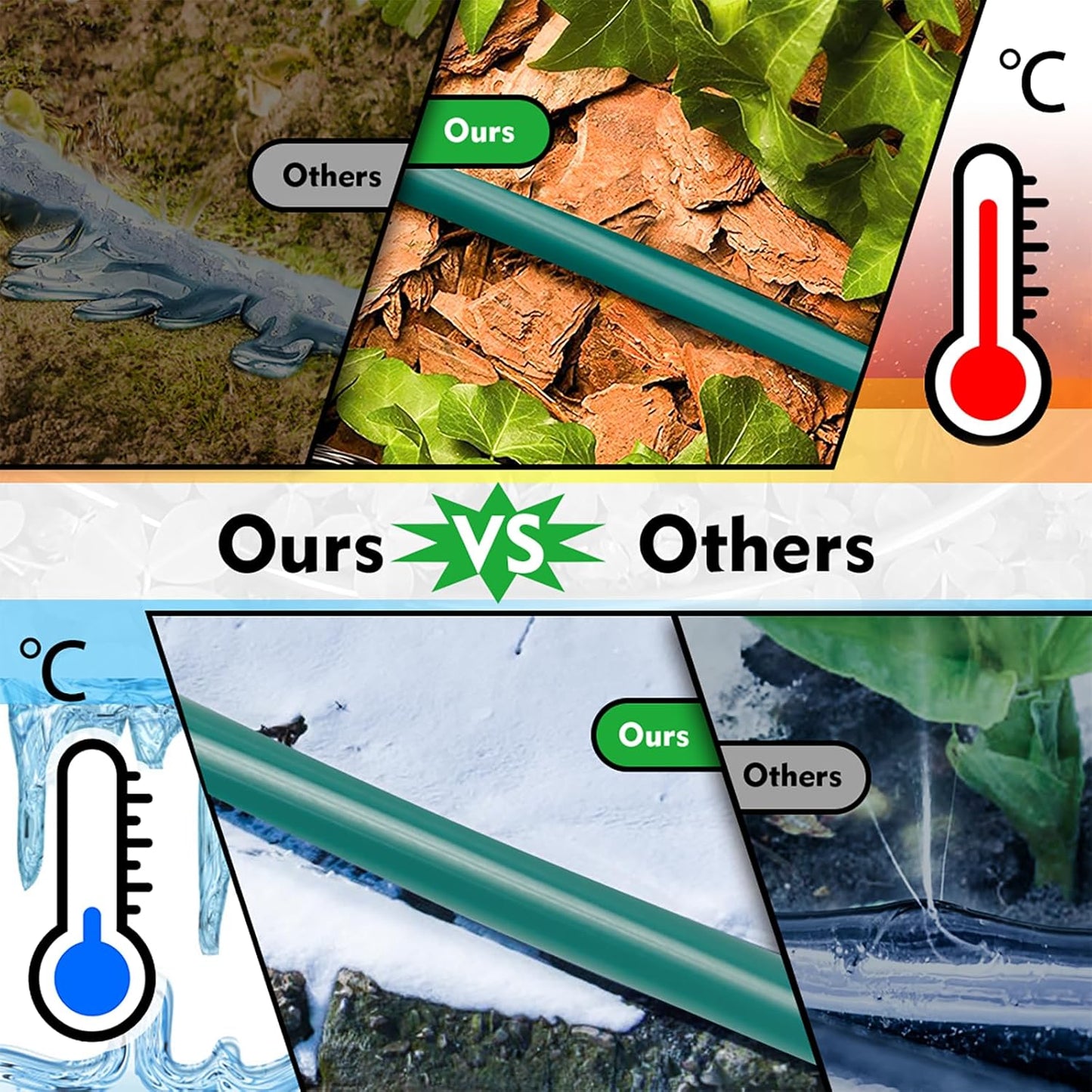 Bonviee 200ft 1/4 inch Drip Irrigation Tubing Blank Distribution Tubing Drip Irrigation Hose Garden Watering Tube Line for Garden Irrigation System-Green-VerdiqueGarden