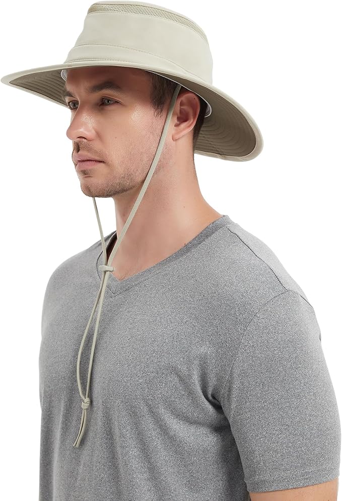 Cimarron Wide Brim Safari Sun Hat for Women & Men – UPF 50+ Outdoor Fishing Hat | Hiking, Running Travel Sun Protection Hat-VerdiqueGarden
