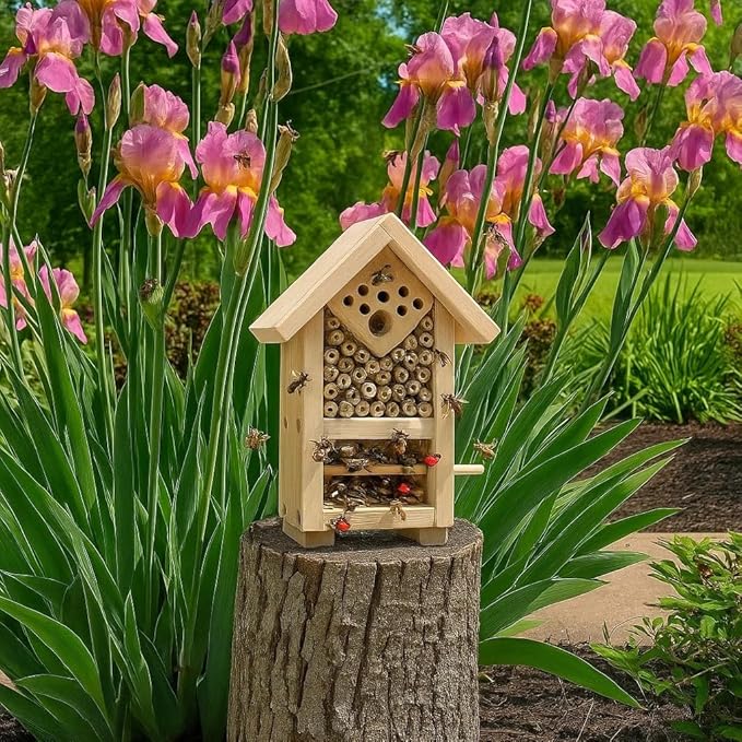 2 PK Premium Bug Hotel Kit Cedar Wood Insect Hotel - DIY Insect House Kit to Build - Backyard Bee House, Nesting Habitat Shelters, Garden Shelter for Bees, Butterflies, Bugs,Heavy Duty Thickness-VerdiqueGarden