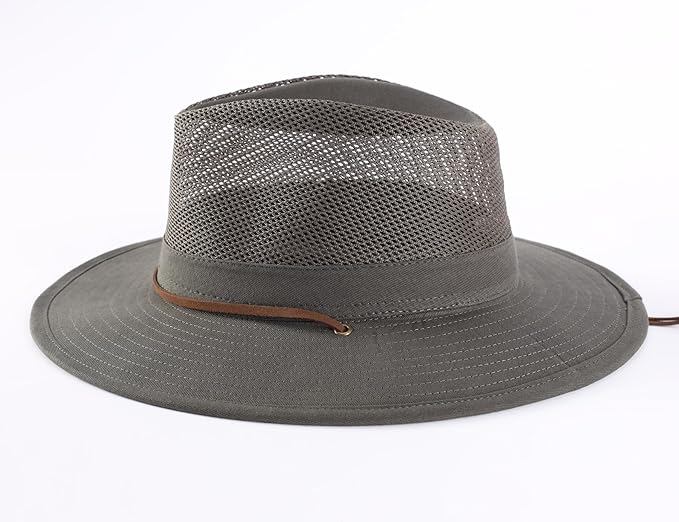 Home Prefer Cotton Summer Fedora Hat Wide Brim Sun Hats for Men Women UPF 50+ Sun Protection Cap for Fishing Hiking-VerdiqueGarden