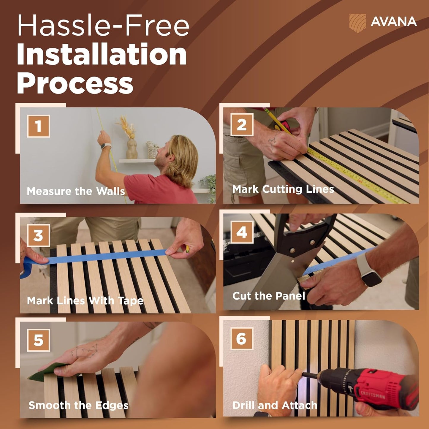 Avana Acoustic Wood Wall Panels – 94.4 X 12.6 Inch White Oak Acoustic Panels 2 PCs – Wall Panels For Interior Wall Decor For Homes, Offices, Studios – Sturdy And Durable Wood Panels For Wall-VerdiqueGarden