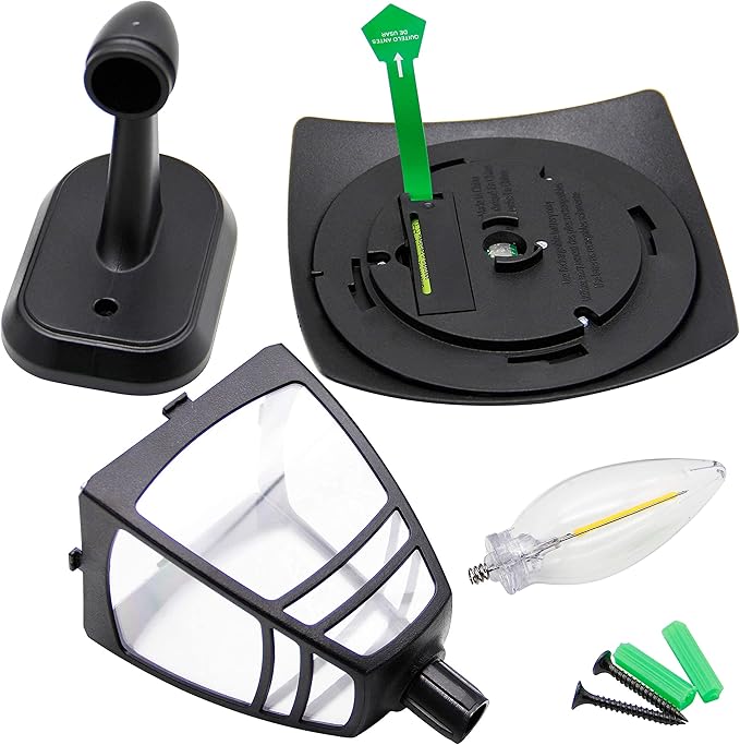 MAGGIFT 2 Pack Solar Powered Wall Lantern, Outdoor 10 Lumen LED Edison Bulb Solar Warm White Lights Wall Sconce with No Wiring Required,Fixture with Wall Mount Kit-VerdiqueGarden