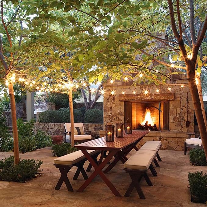 Banord 15 Pack Dimmable 2W S14 Replacement LED Bulbs, 2700K Warm White Waterproof Outdoor String Lights Vintage LED Filament Bulb, Shatterproof E26 Screw Base Edison Light Bulbs-VerdiqueGarden