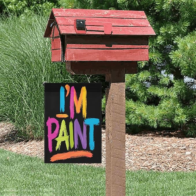 I Love to Fingers Paint Old Couple Seasonal Garden Flags 12x18 Double Sided Small Decorative Banner for All Season-VerdiqueGarden