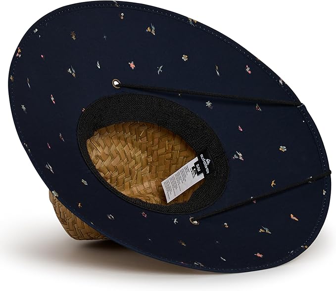 Quiksilver Men's Wide Brim Outdoor Lifeguard Straw Sun Hat-VerdiqueGarden
